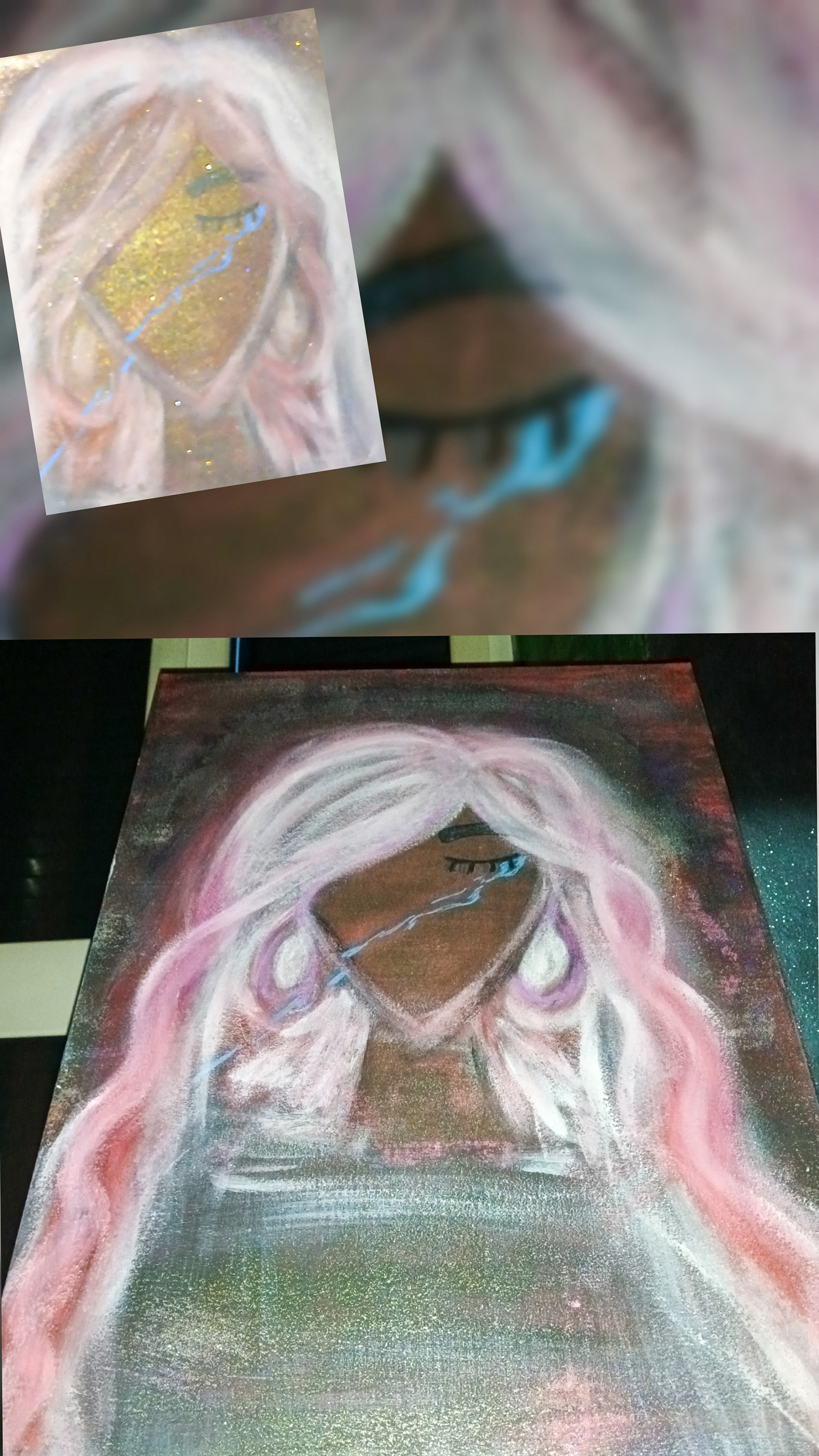 TRAUMI (tela 50x70 acrilico e glitter)