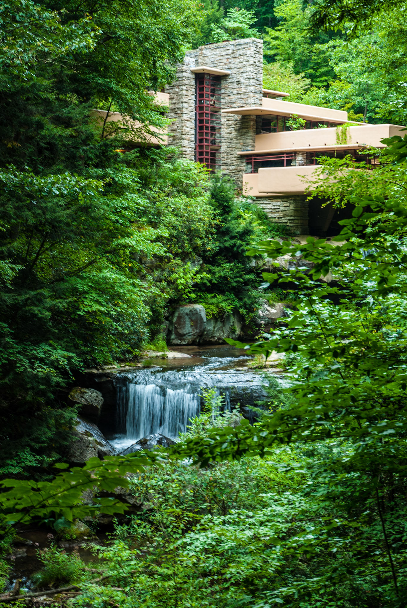Fallingwater In Mill Run, Pennsylvania 1939. Frank Lloyd Wright Architect.