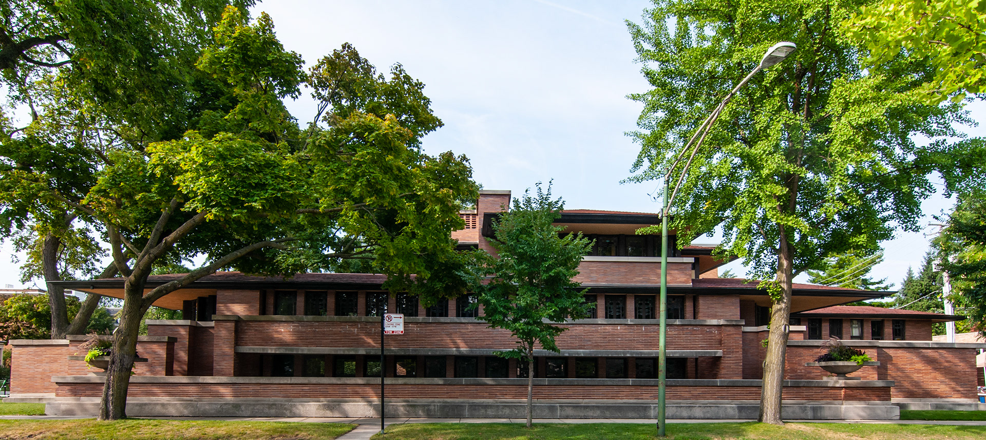 Frederick C. Robie House In Chicago, Illinois 1910. Frank Lloyd Wright Architect.