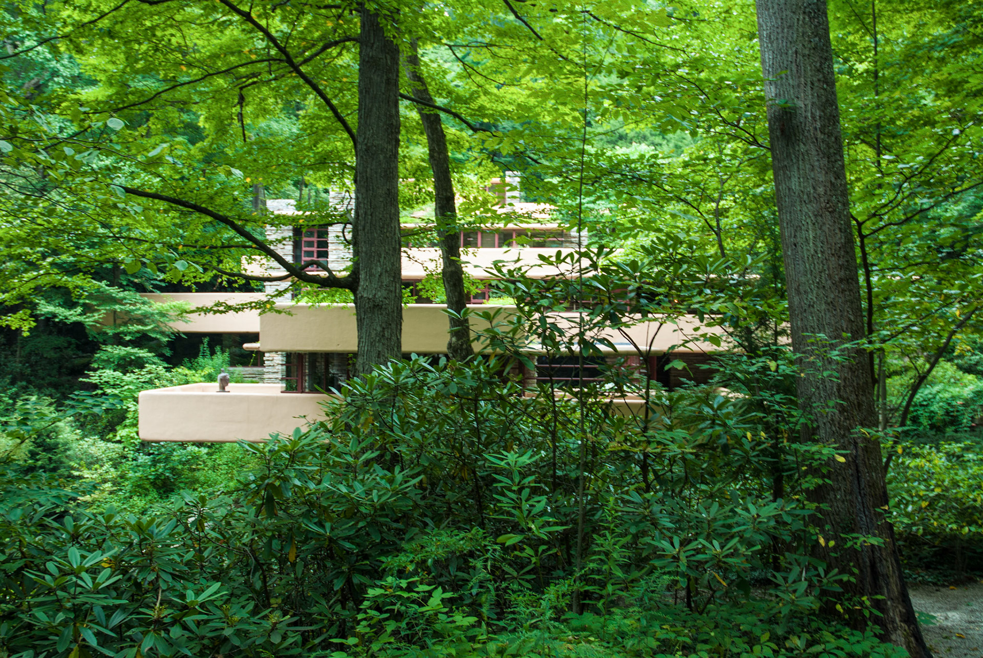Fallingwater In Mill Run, Pennsylvania 1939. Frank Lloyd Wright Architect.