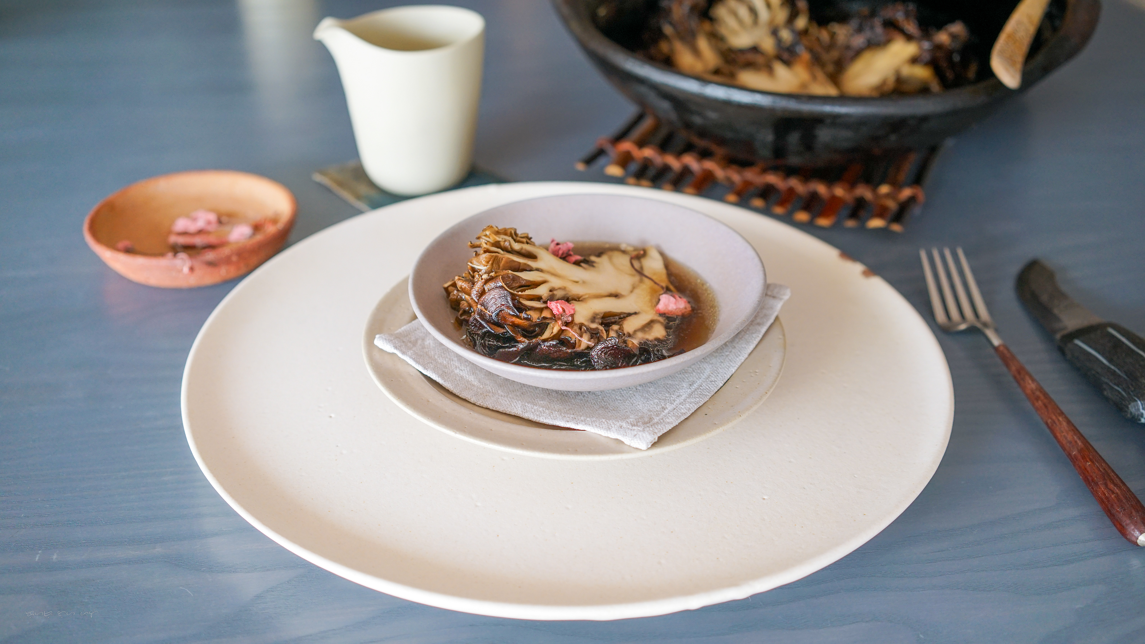 Grilled Maitake Mushroom, Cherry Blossoms - INUA