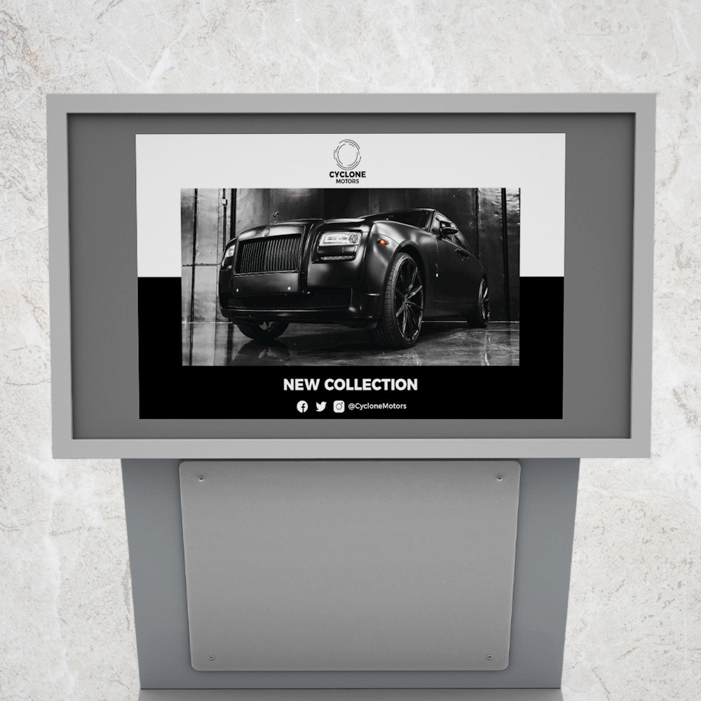 Cyclone Motors Kiosk Ad Mock-Up