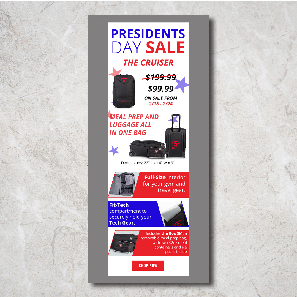 Fitmark Bags President's Day Sale Email