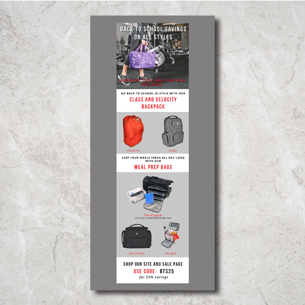 Fitmark Bags Back to School Sale Email