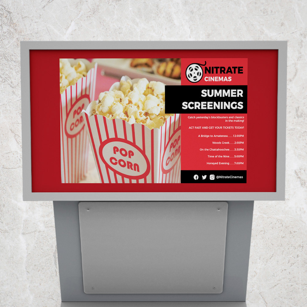 Nitrate Cinemas Kiosk Ad Mock-Up