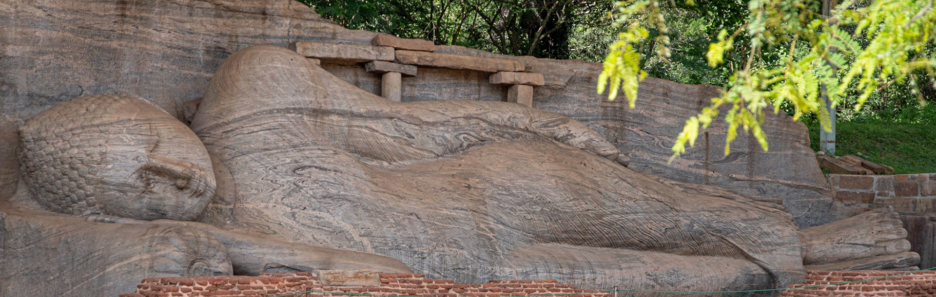 Reclining Buddha 4m long cut from one slab of rock