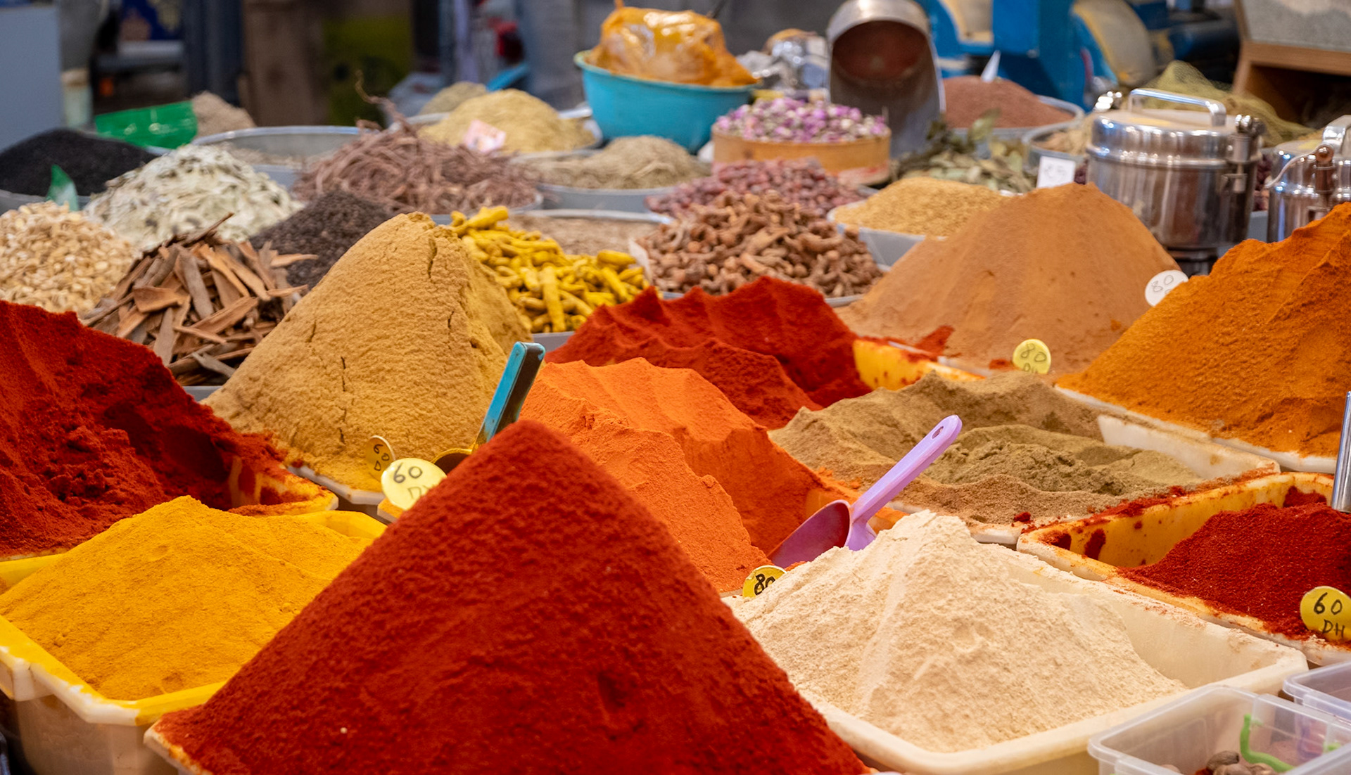 Colourful dispay in the Souk
