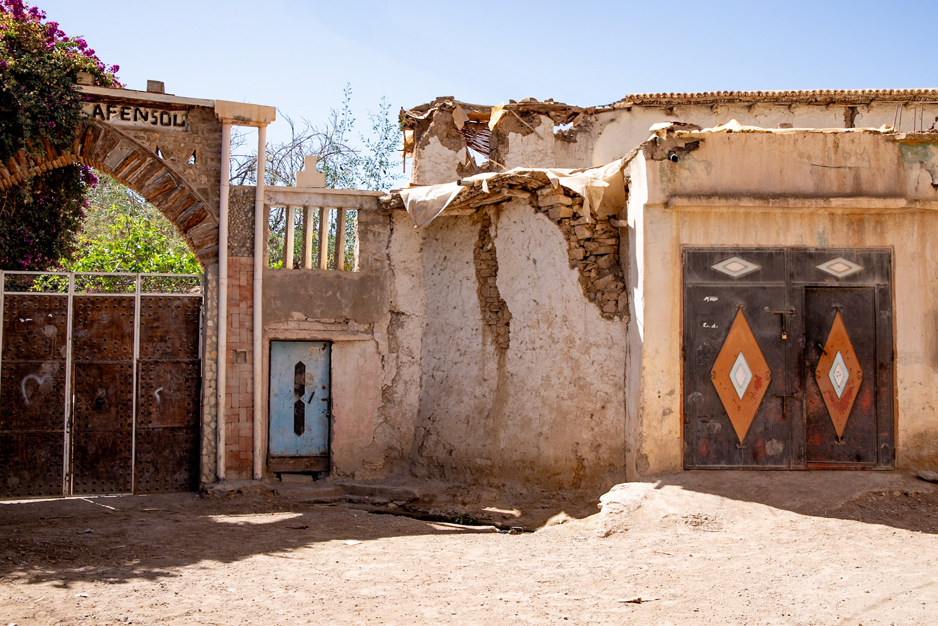Berber village in a valley in the High Atlas