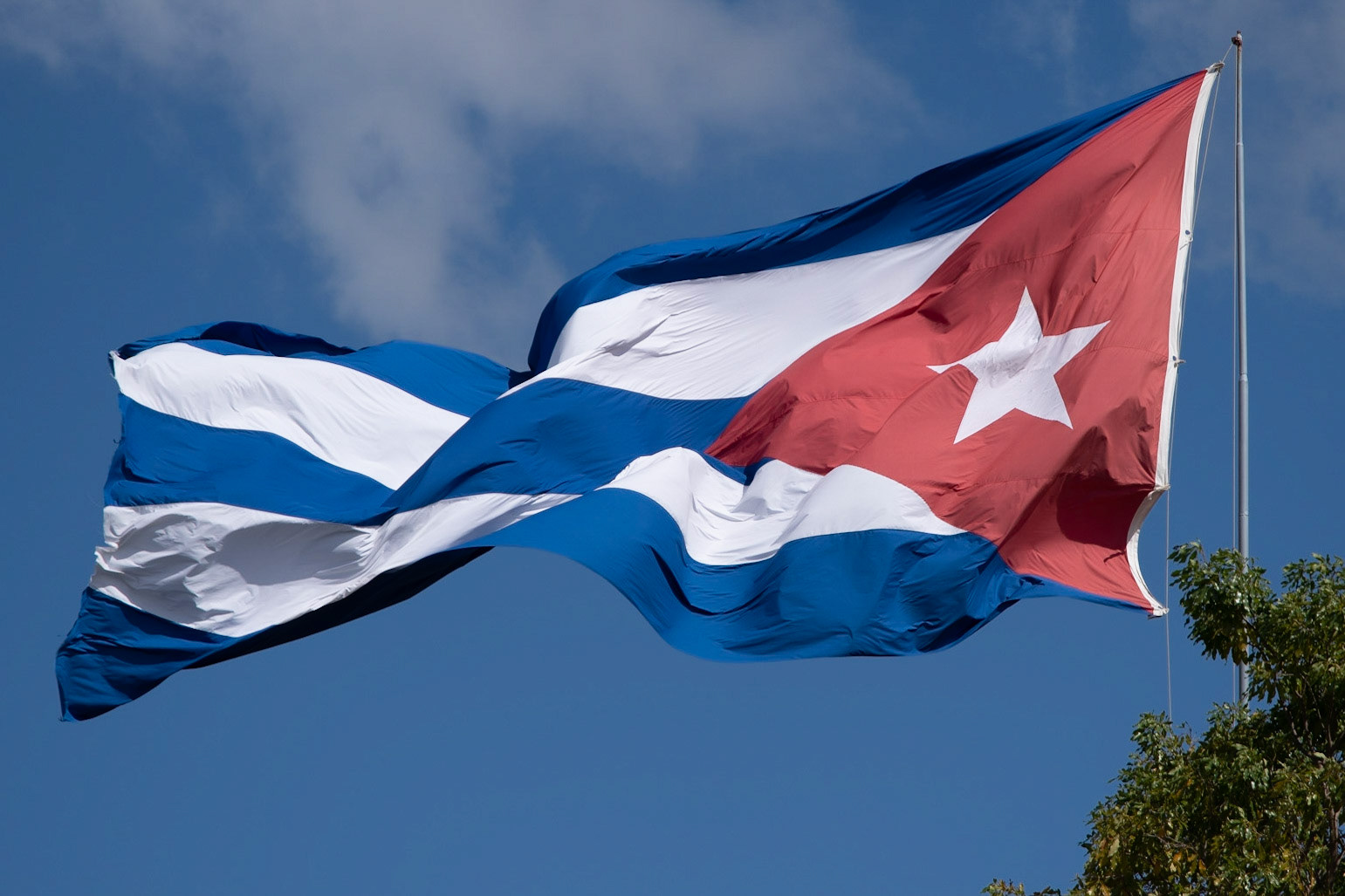 A proud Cuban flag