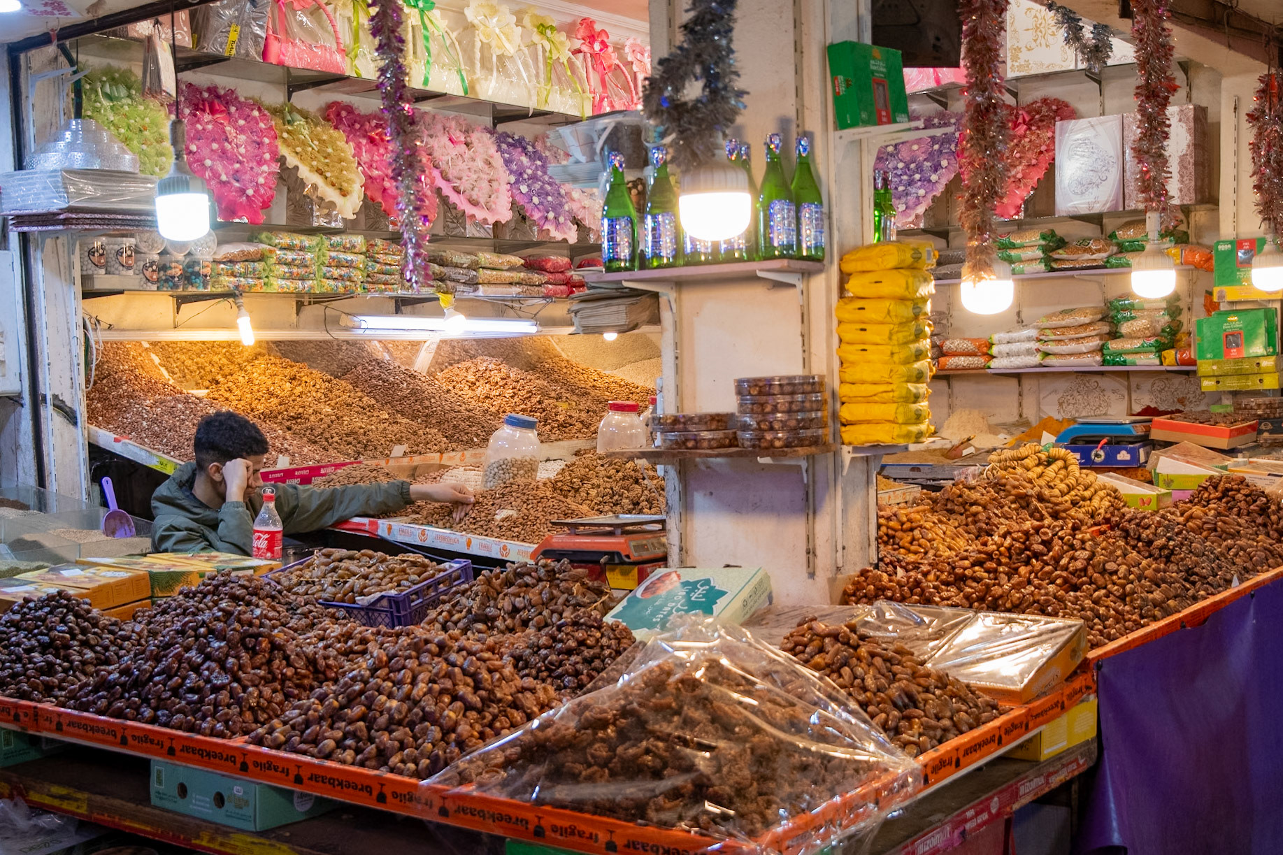Colourful dispay in the Souk