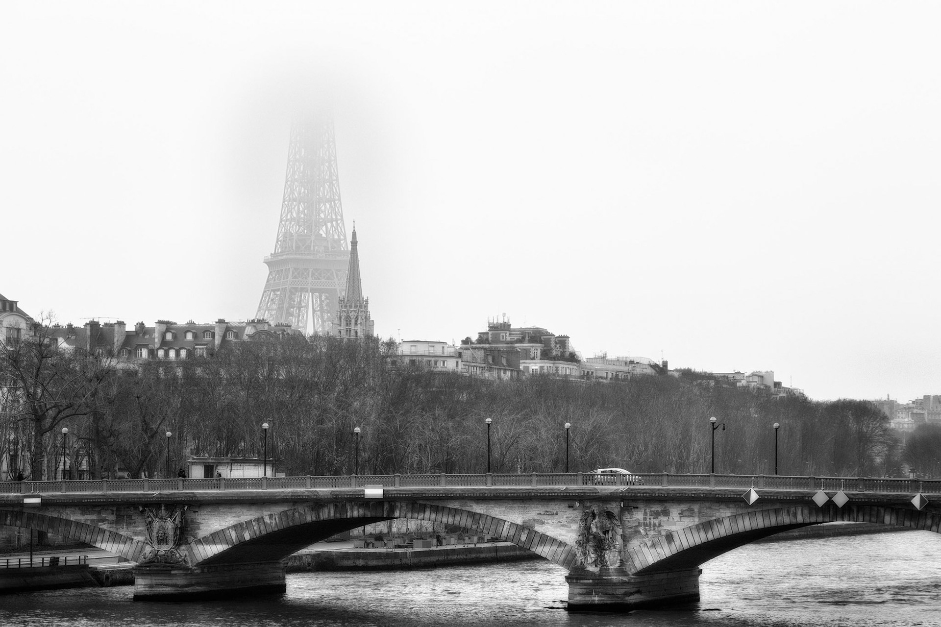 Eiffel Tower Fog - Paris, France