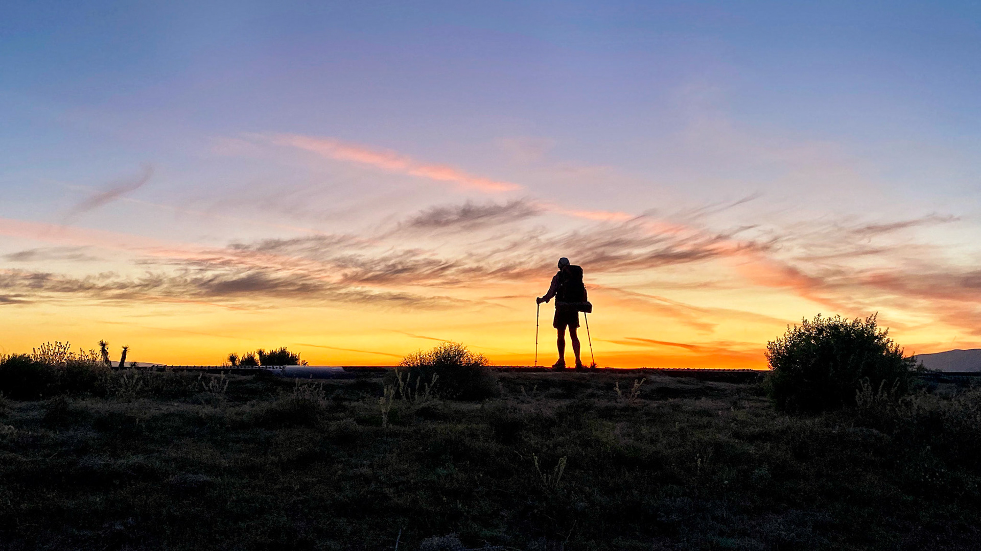PCT: Sunset on the Aquaduct, Rosamond, CA