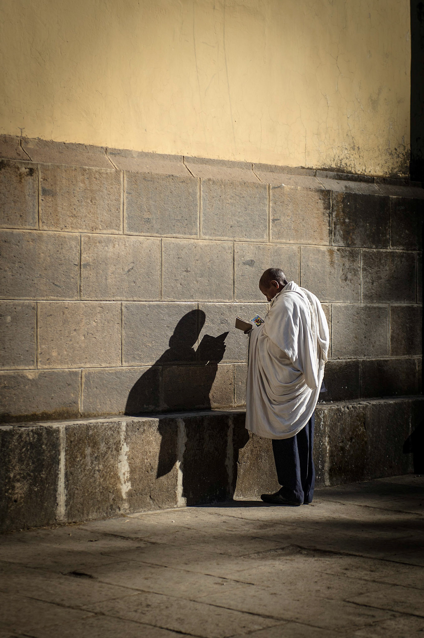 Man Praying at Holy Trinity Cathedral - Addis, Ethiopia