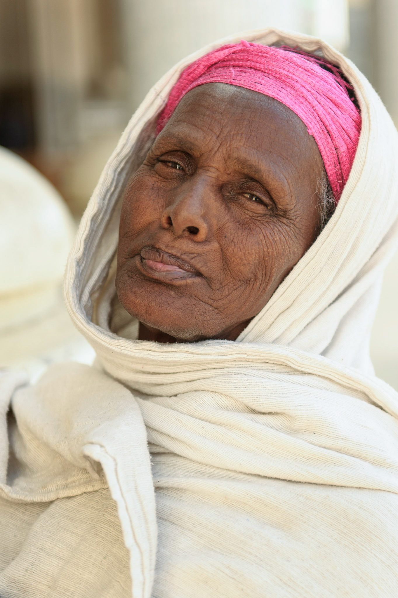 Woman at Medhane Alem Cathedral - Addis, Ethiopia