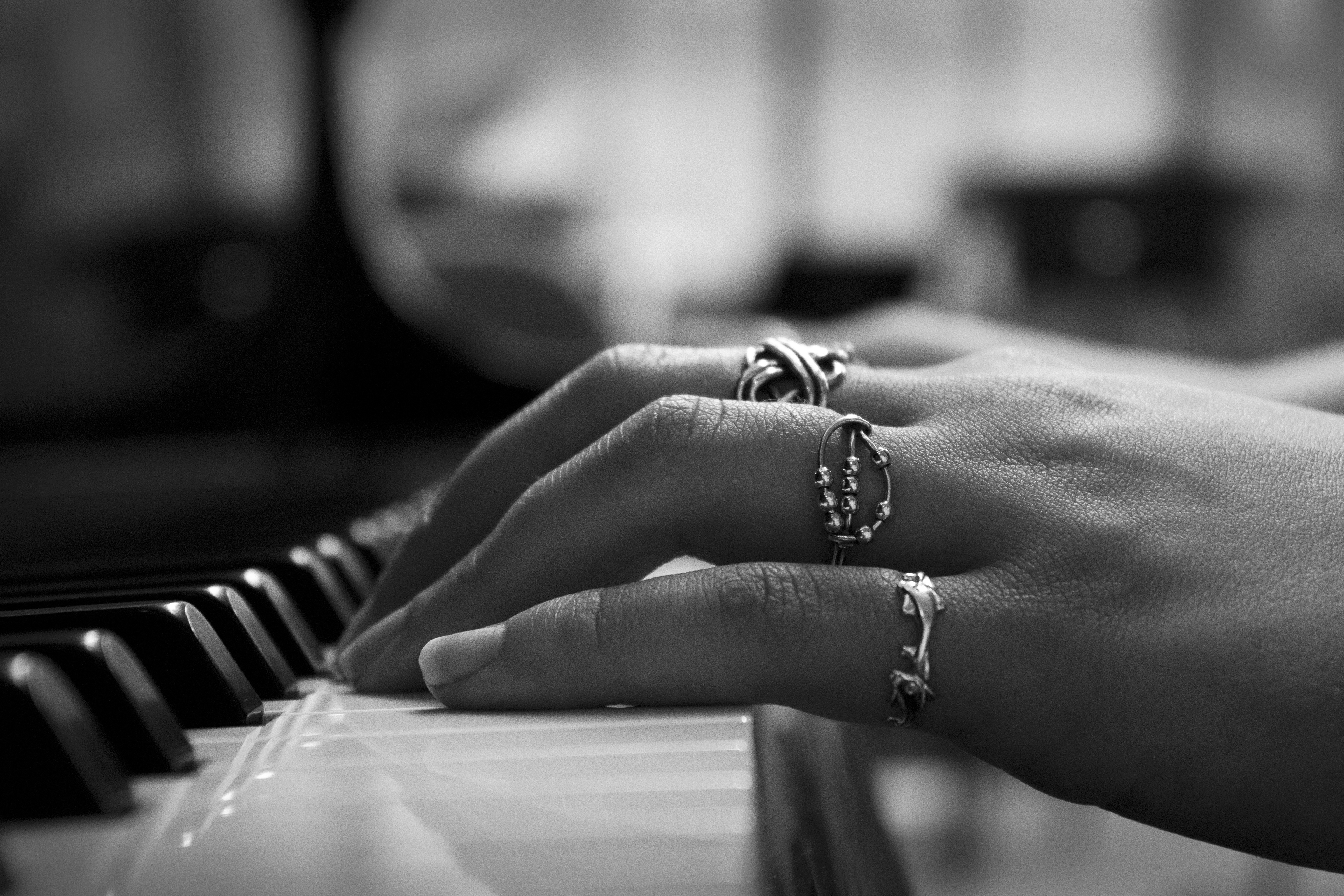 Aubrey Kordelski, Playing the piano, Philadelphia, Summer 2018 (AP Photo/Courtney Mattson)