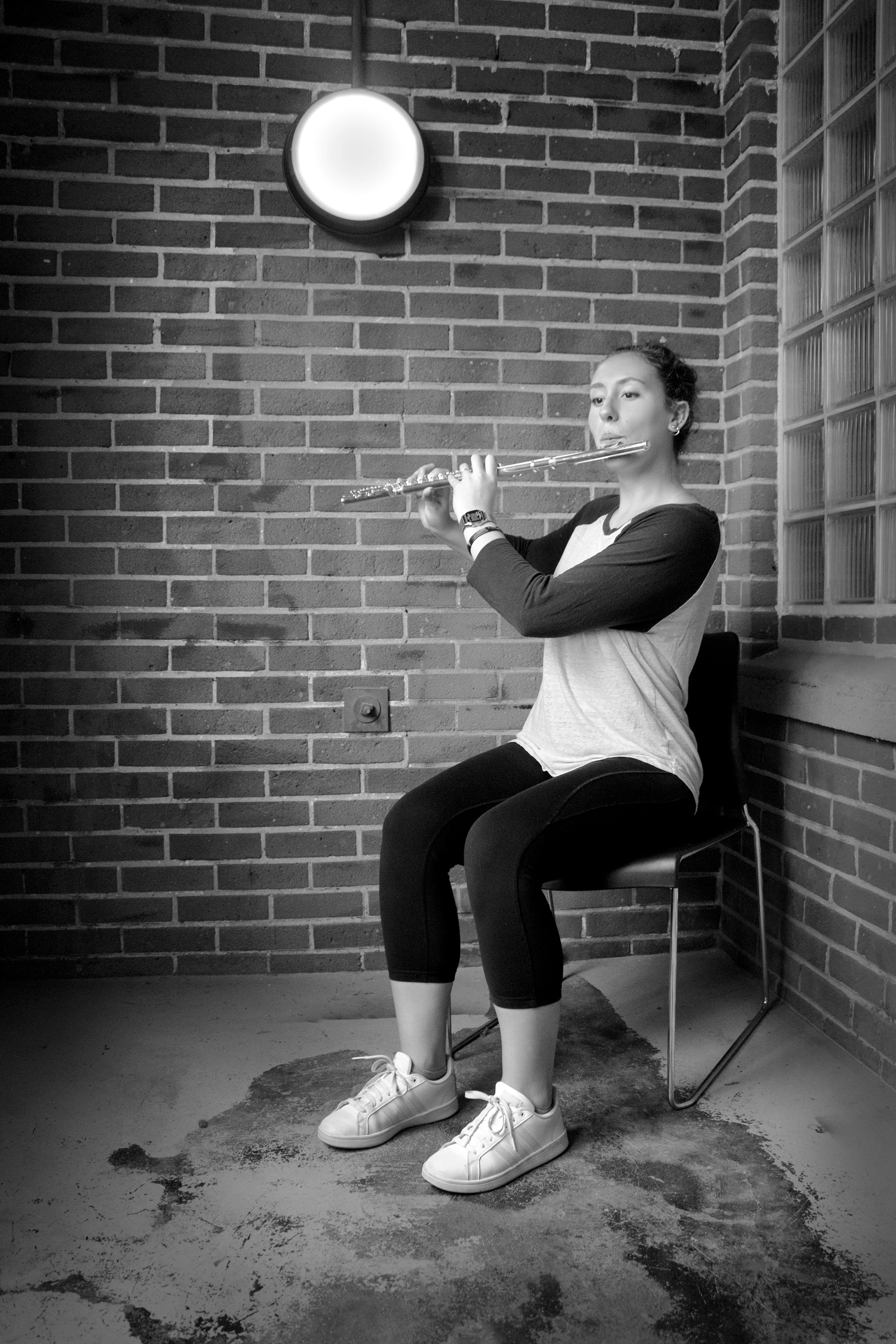 Evelyn Lemma, Playing the Flute, Philadelphia, Summer 2018