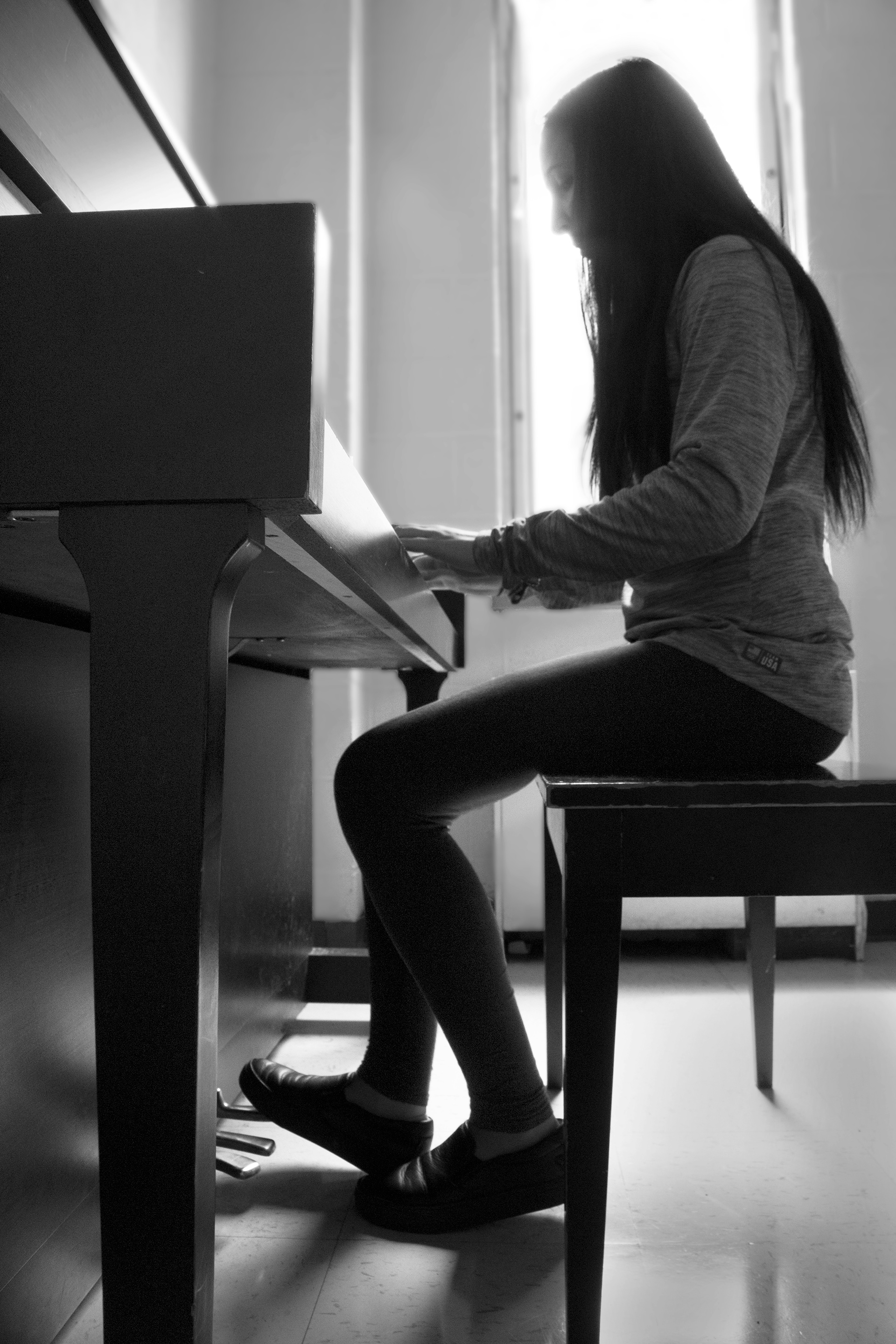Aubrey Kordelski, Playing the Piano, Philadelphia, Summer 2018