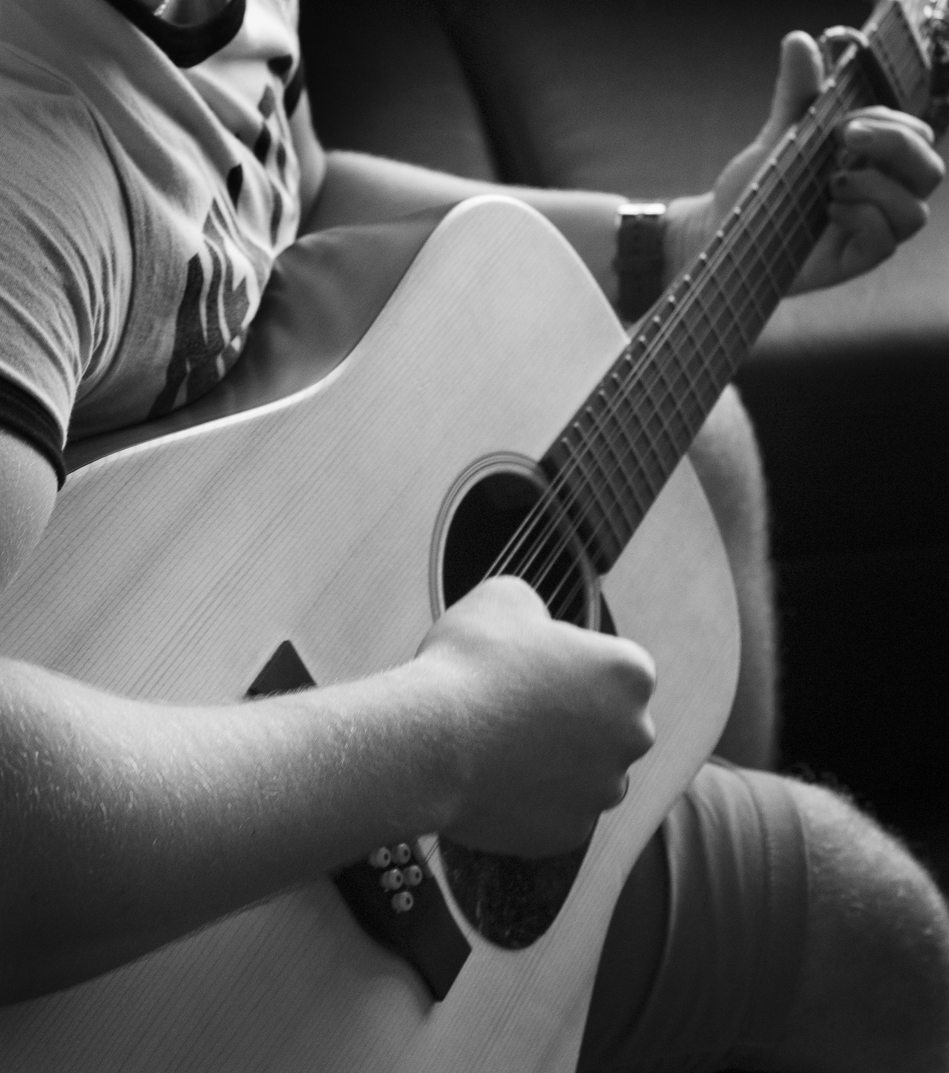 Michael Osborn Jr, Playing the Guitar, Philadelphia, Summer 2018 (AP Photo/Courtney Mattson)