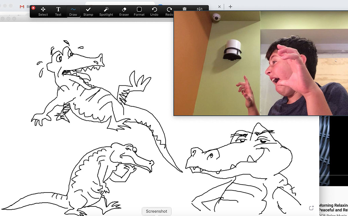 Tutoring a young cartoonist