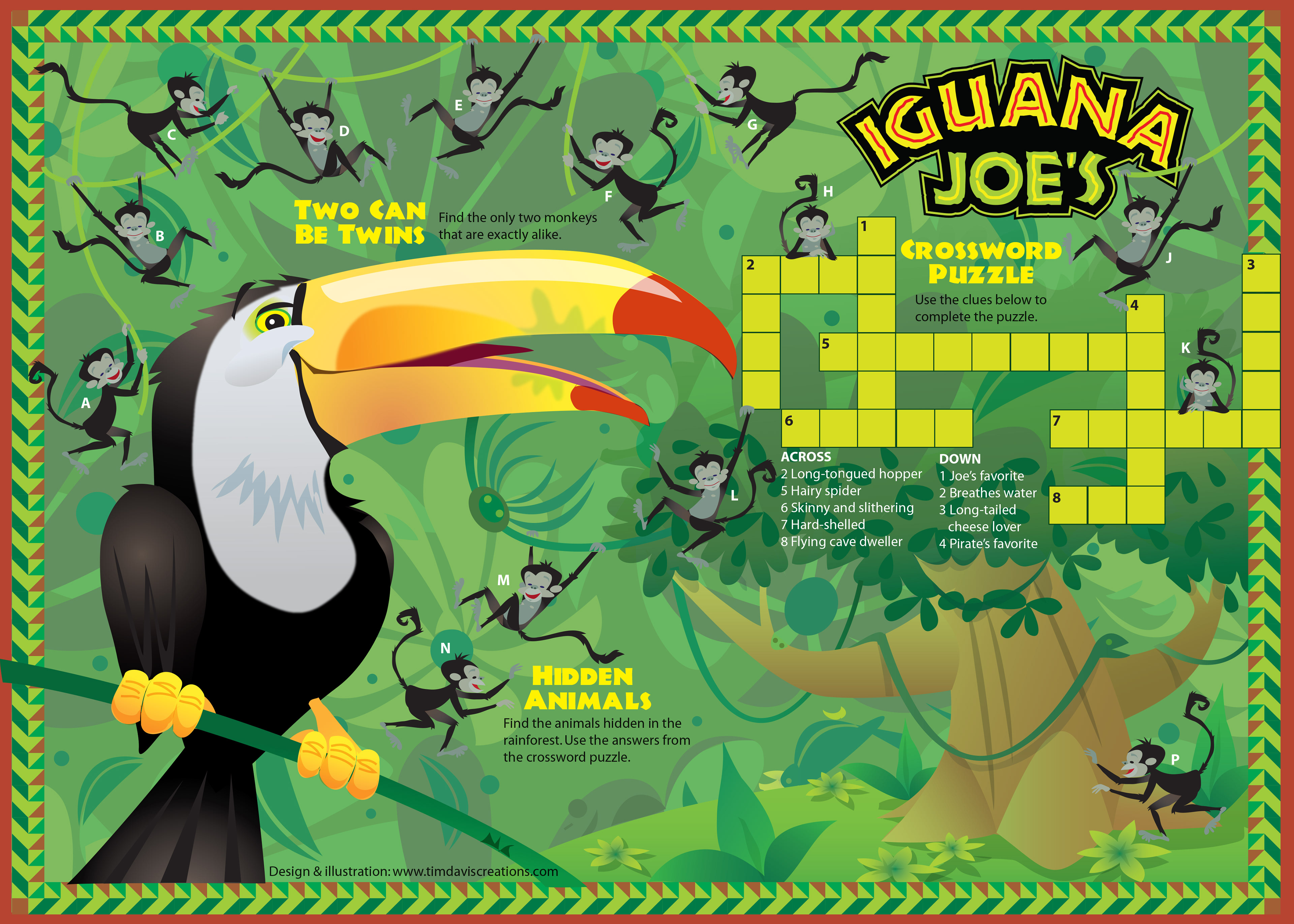 Placemat for Iguana Joe's