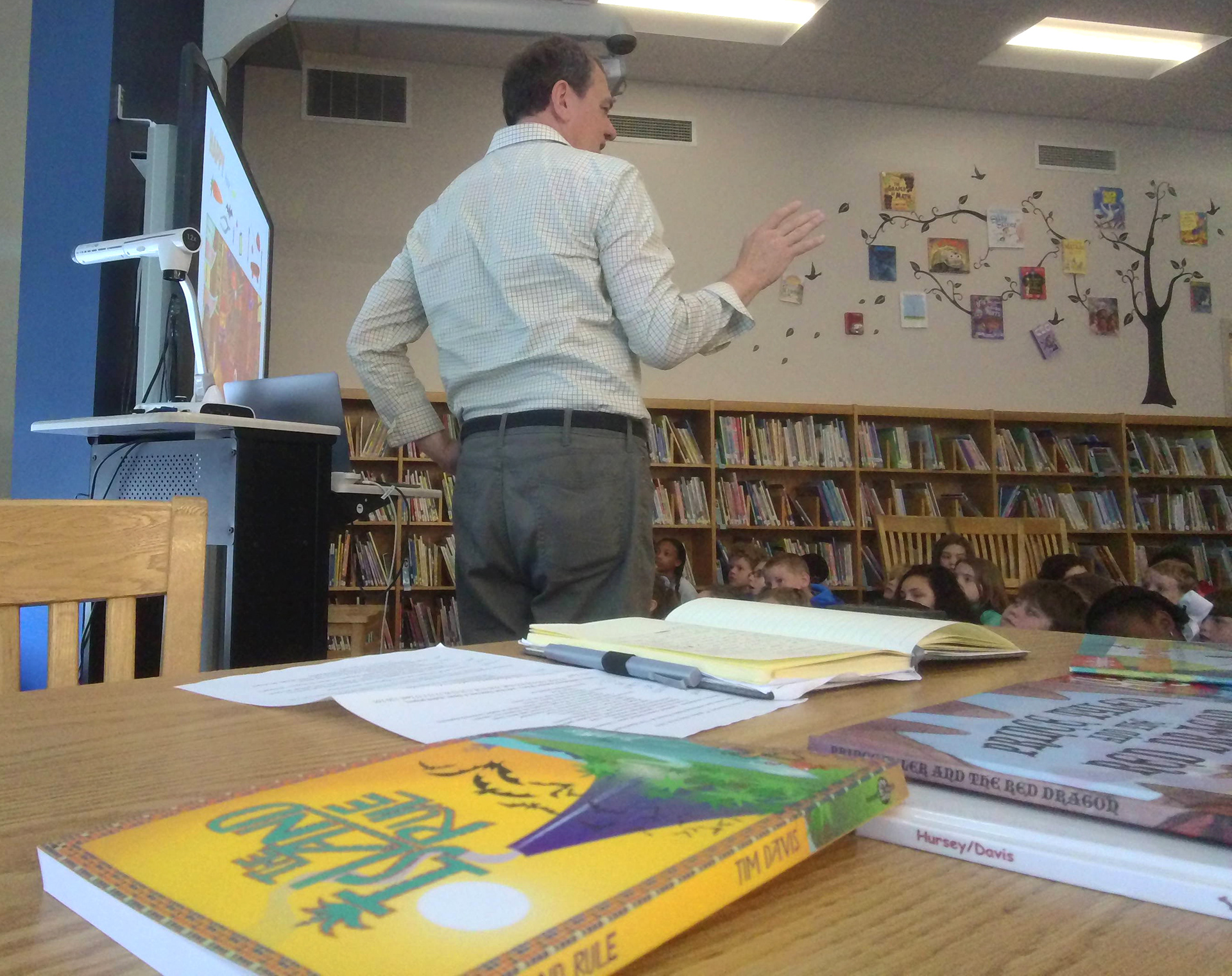 Storytelling with Tim's chapter book adventures.