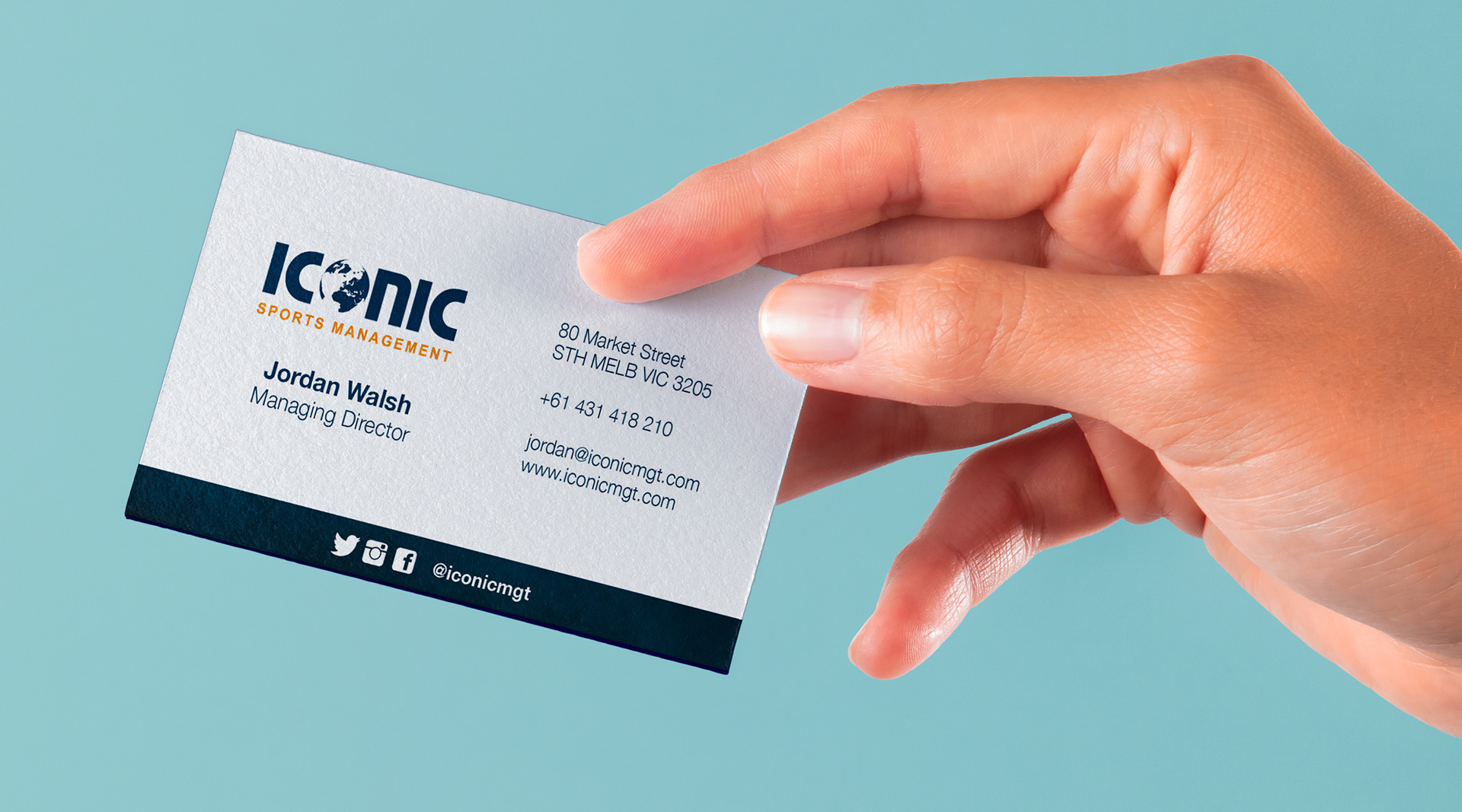 Iconic Sports Management Business Card