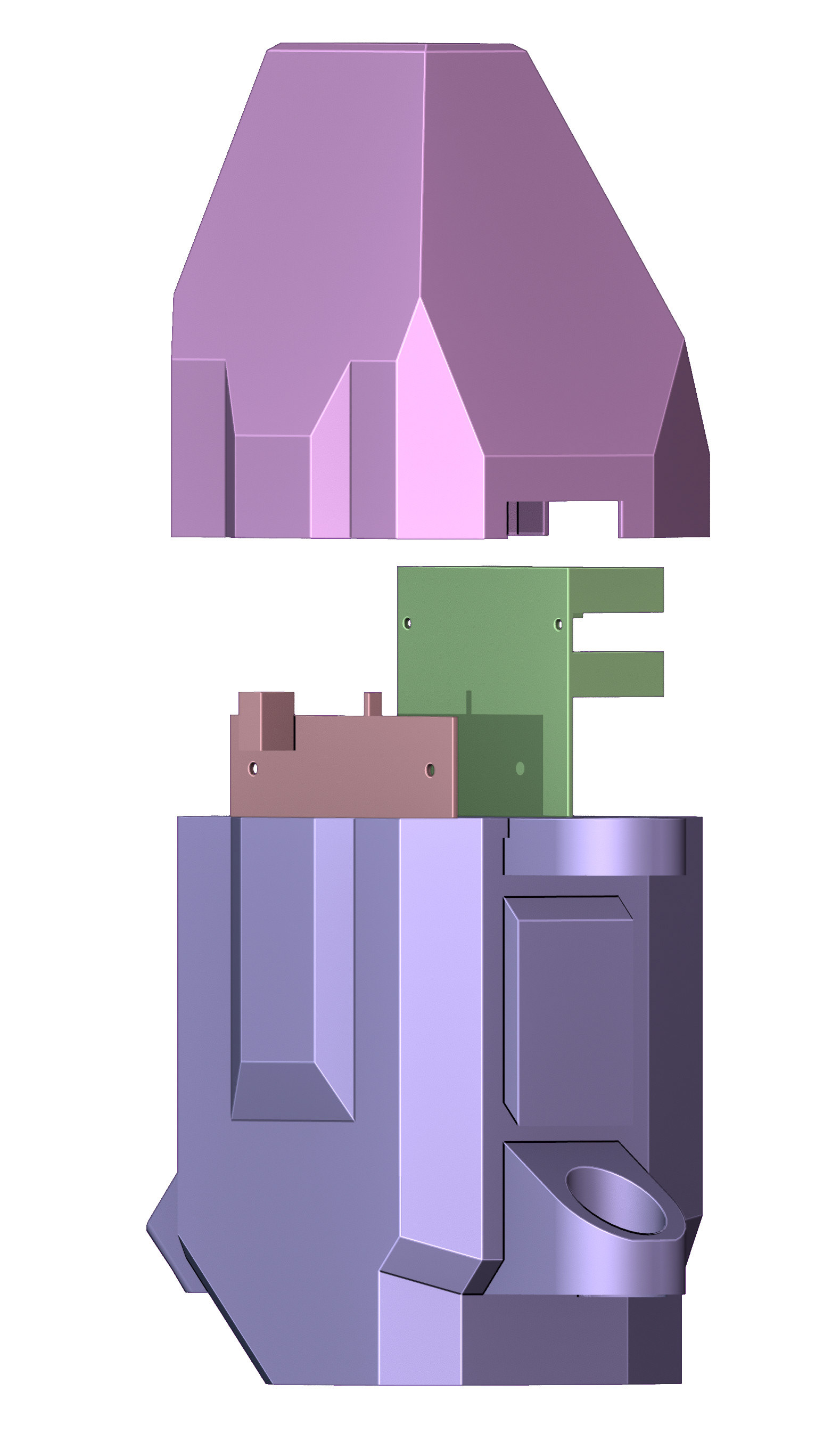 Explode view of the Polylight HeartHug main box