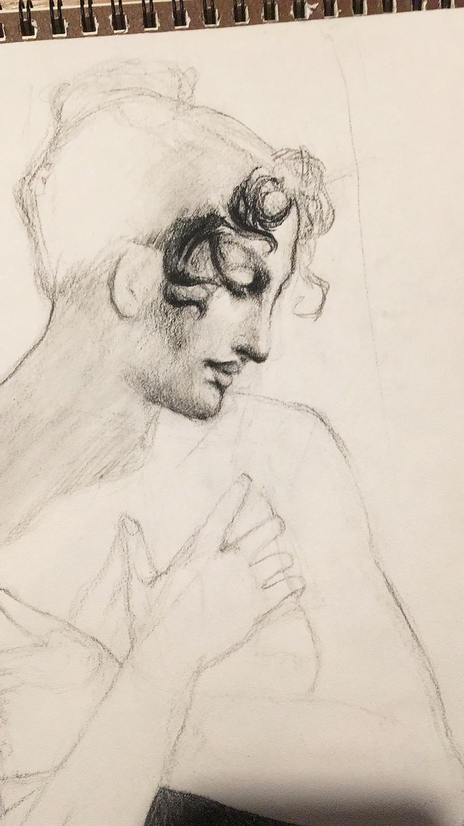 Master Copy of a drawing by Pierre Paul Prud'hon - detail
