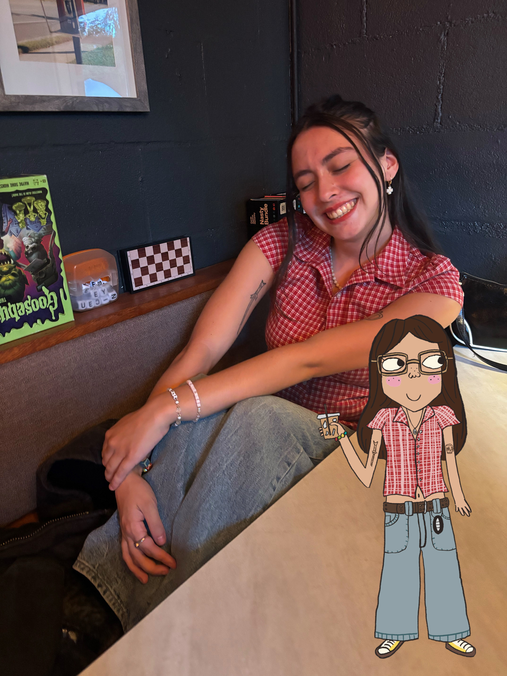 Drawing of Myself in Cartoon "Charlie & Lola" Style by Lauren Child