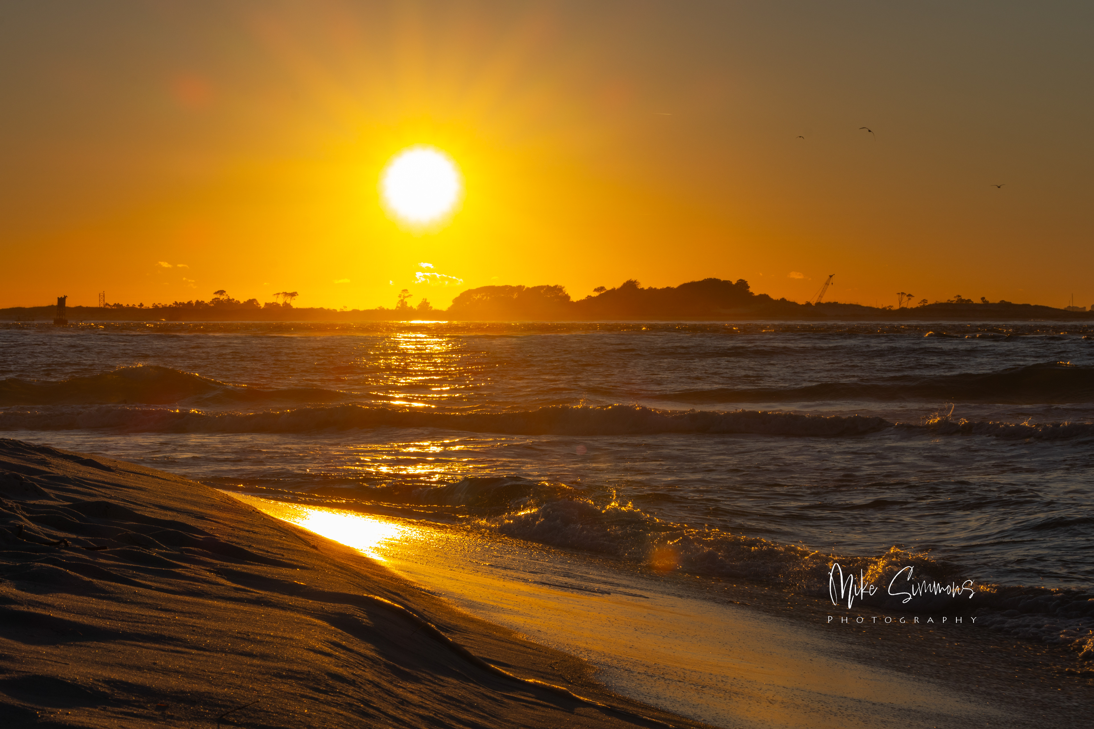 Sunset looking at Pensacola Pass