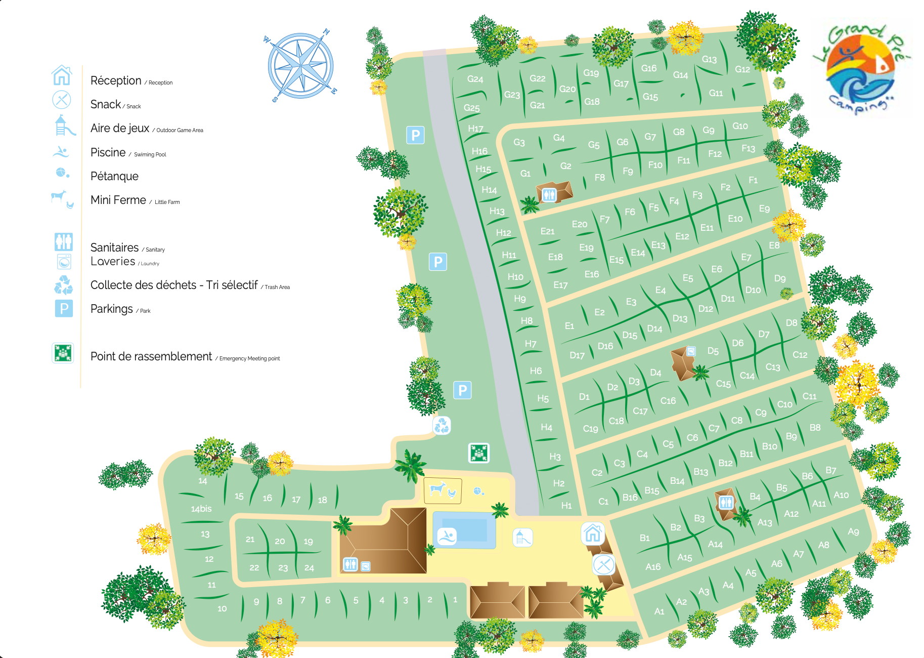 Camping Le Grand pré - 200places - La Tranche sur mer