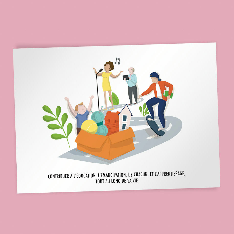 Illustration : contribuer à l'éducation, de chacun, et l'apprentissage, tout au long de sa vie