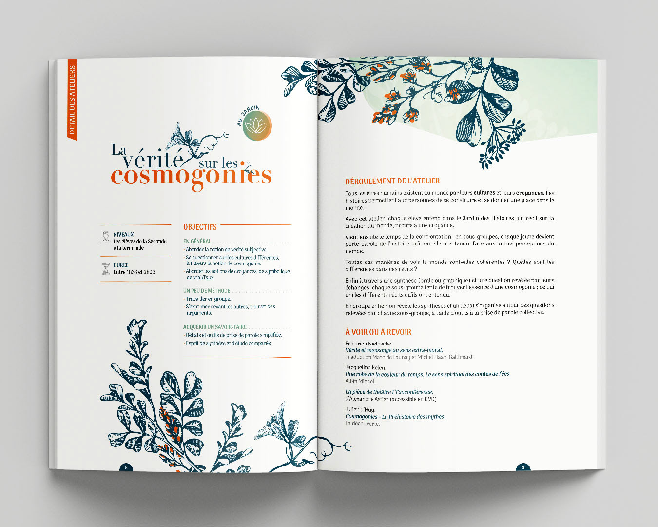 Brochure des activités pédagogiques : pages intérieures