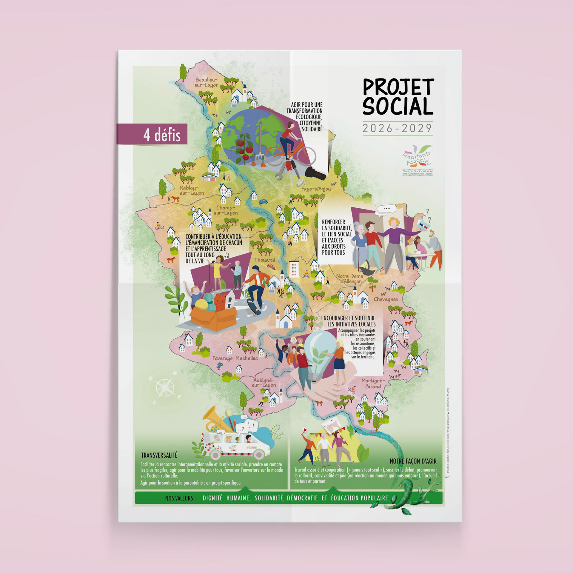 Projet social 2026-2029 : dépliant A4