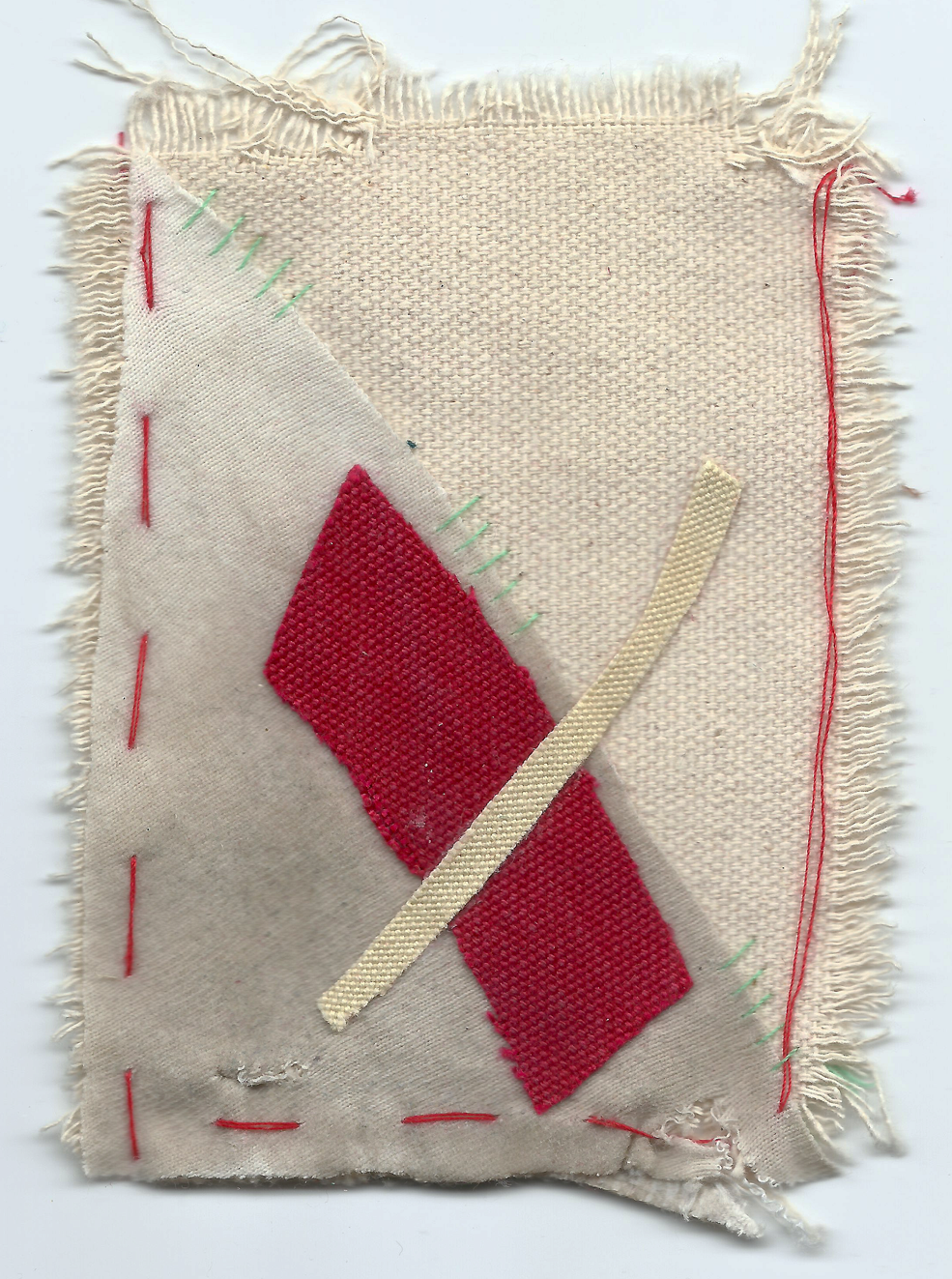 untitled collage #8, cotton clothes and canvas, 2019