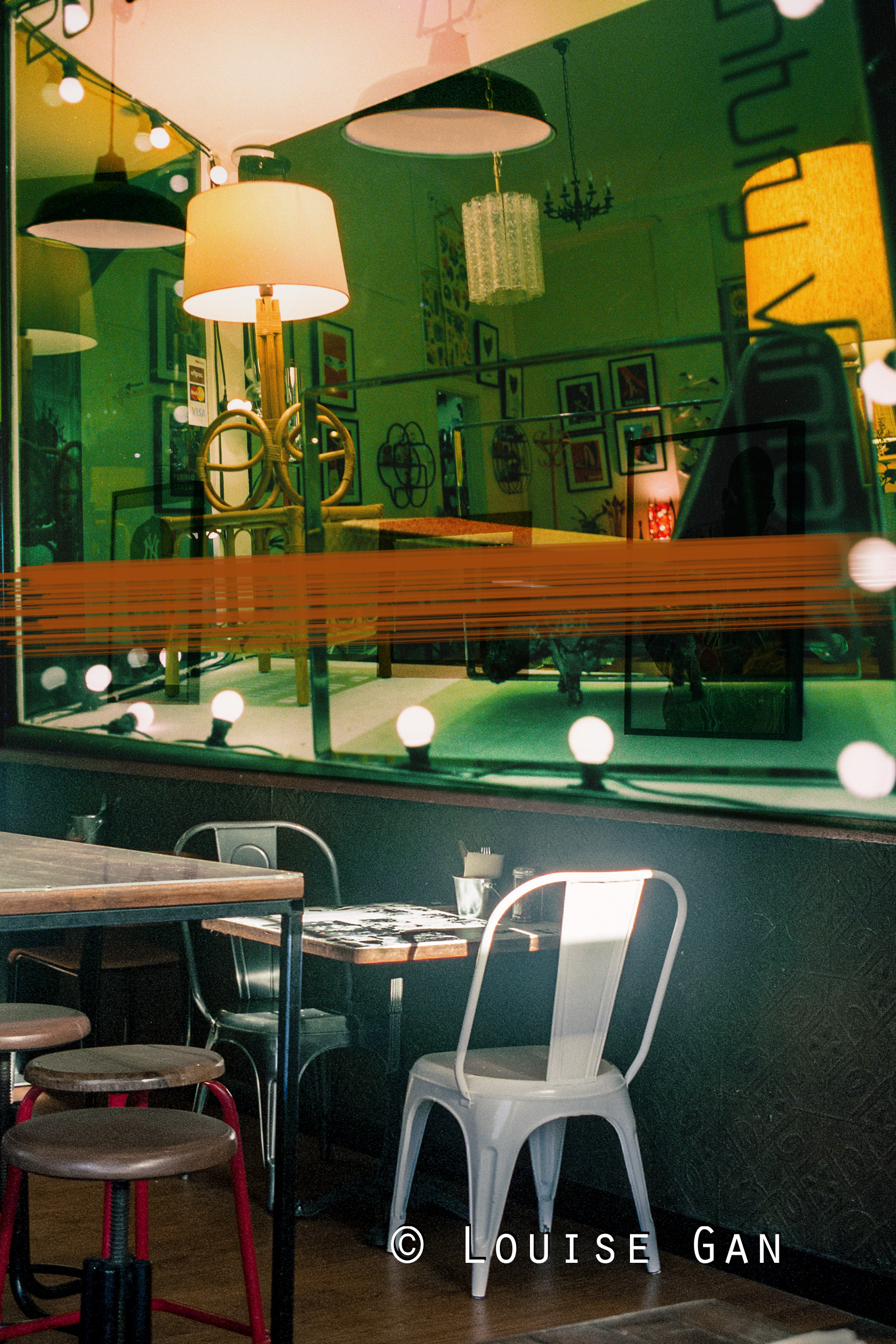 AVAILABLE - The Diner Window, 30x45cm