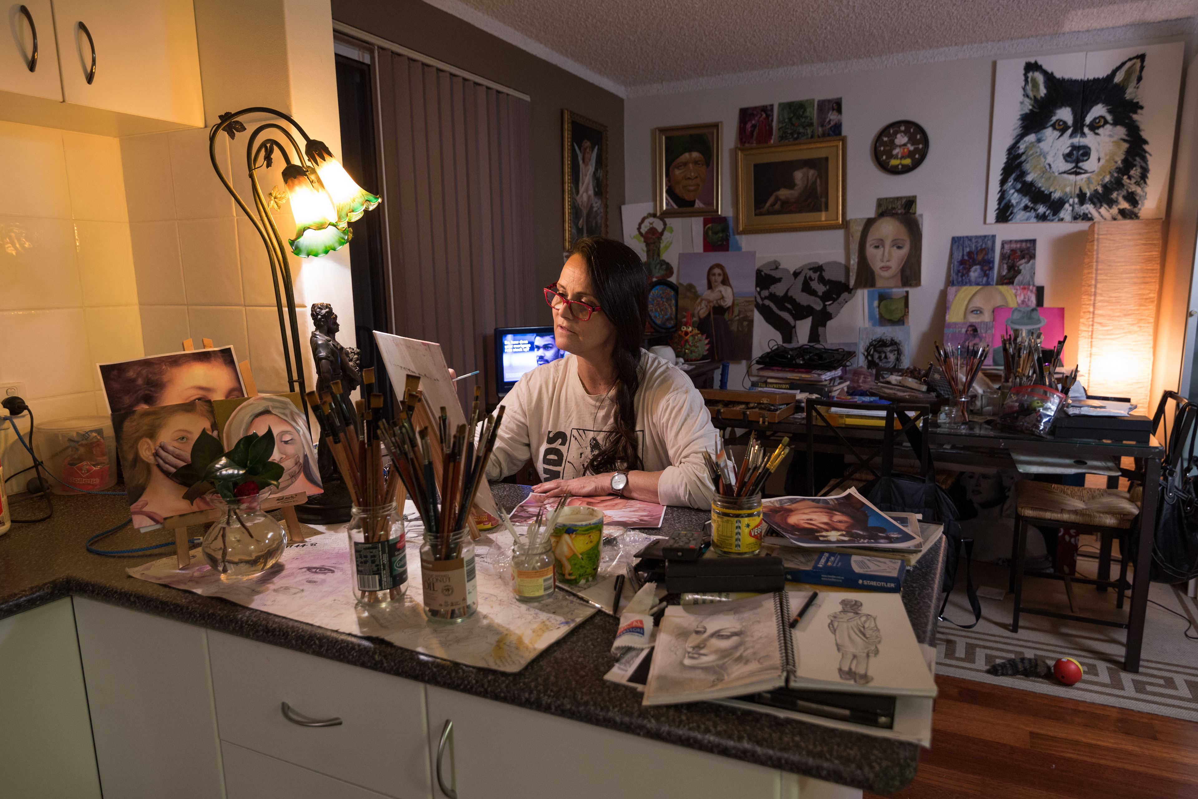 Alexandra. 50s. Artist and student. "Waiting for my Knight."