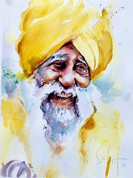 Turbaned man series - Fauja Singh