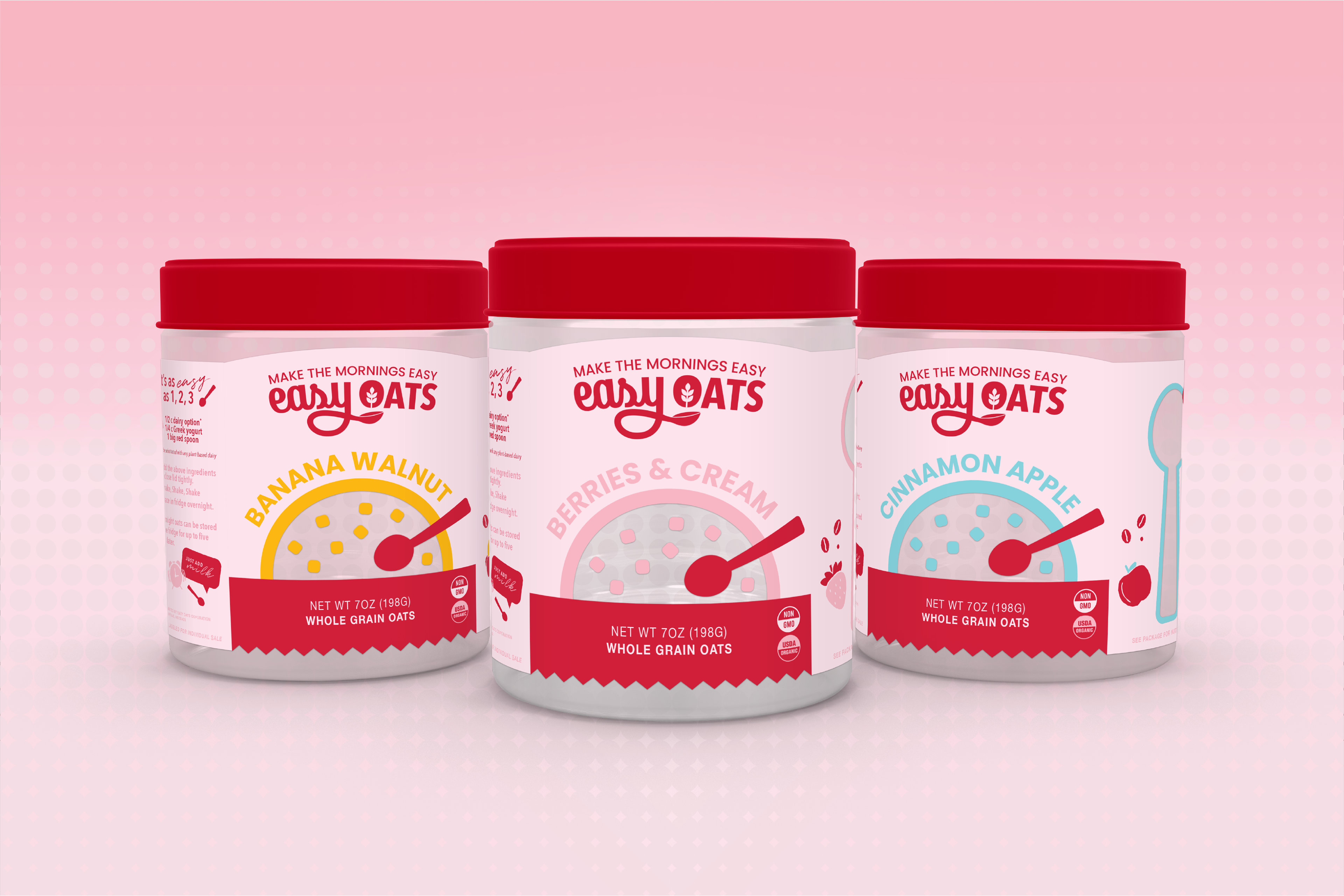 Mockup of Overnight Oat Jars