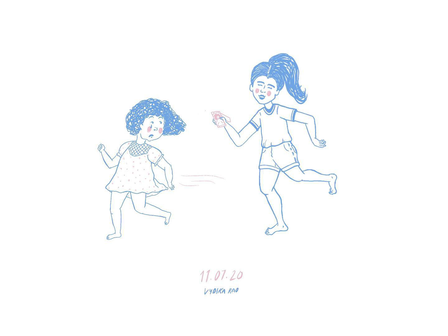 I’m sure most of you who have siblings have funny/sweet stories from your childhood. My crackpot of a sister thought it was super cute when I cried so she’d chase me around the house with a picture of a godly figure(can’t say who but) scared the living day lights out of me for some reason and then I’d cry and she’d come and give me a big hug! Here is an illustration to help visualise the incident 😂  Also, this story has a sequel. So watch this space for more 😛