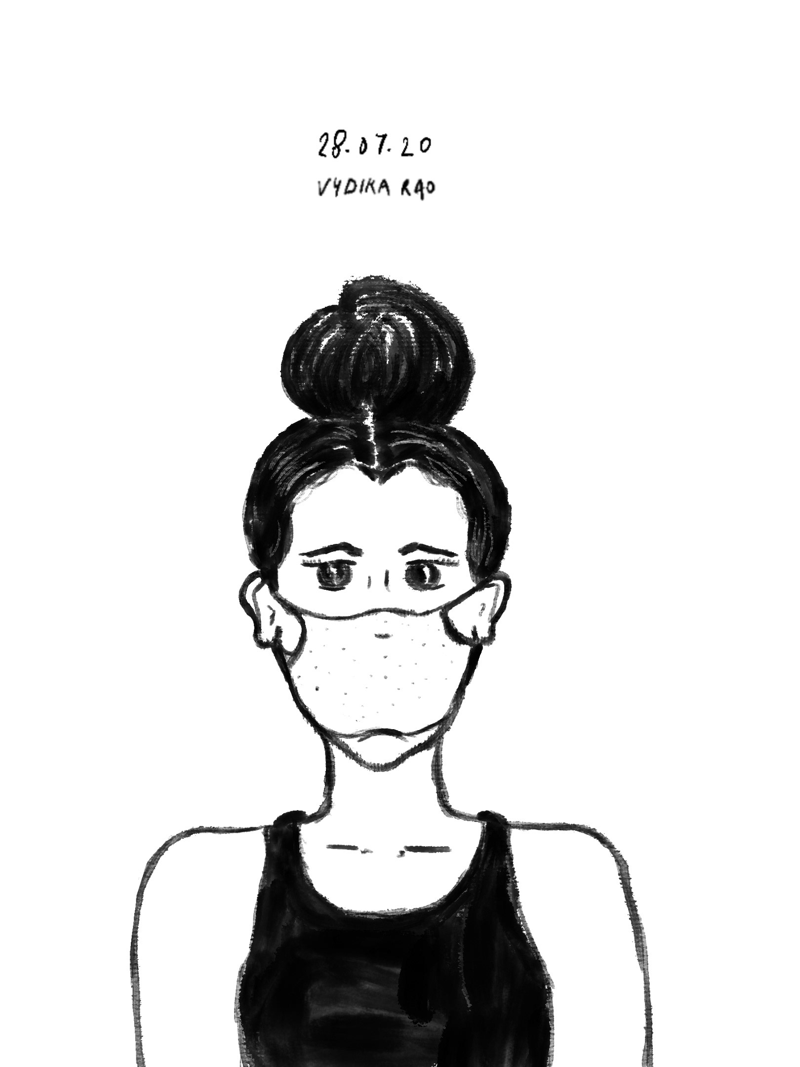 Challenge Accepted! Make a self portrait in black and white.