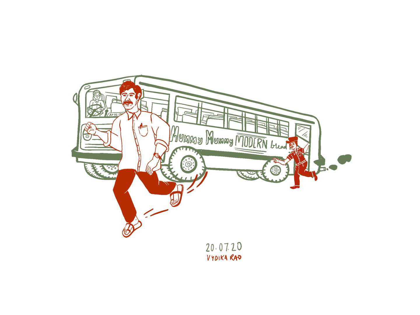 Generational differences series illustration 3- generation 2  Bapu(my dad) was born in Jabalpur, Madhya Pradesh. The youngest of 3. He and a couple of friends led the protest in REC/ NIT Warangal, (where he went to study engineering) when Indira Gandhi declared a state of emergency. Quite a few of his friends(couple of them who are now my uncles) joined him too. The cops caught them all and put them in prison. My dad was let off with a warning thanks to his uncle being a senior cop. However they decided to have an SI(sub inspector| special branch) follow him around to monitor student politics. When Bapu found out that the cops were trying to arrest one of his seniors, he wanted to somehow inform him and save him from getting caught by the police. So he got off a running bus and escaped the SI by running for a couple of kms until he could jump into the campus where he reached his friend and warned him in time to escape. Unfortunately 15 days later, his friend was caught by the cops anyway.