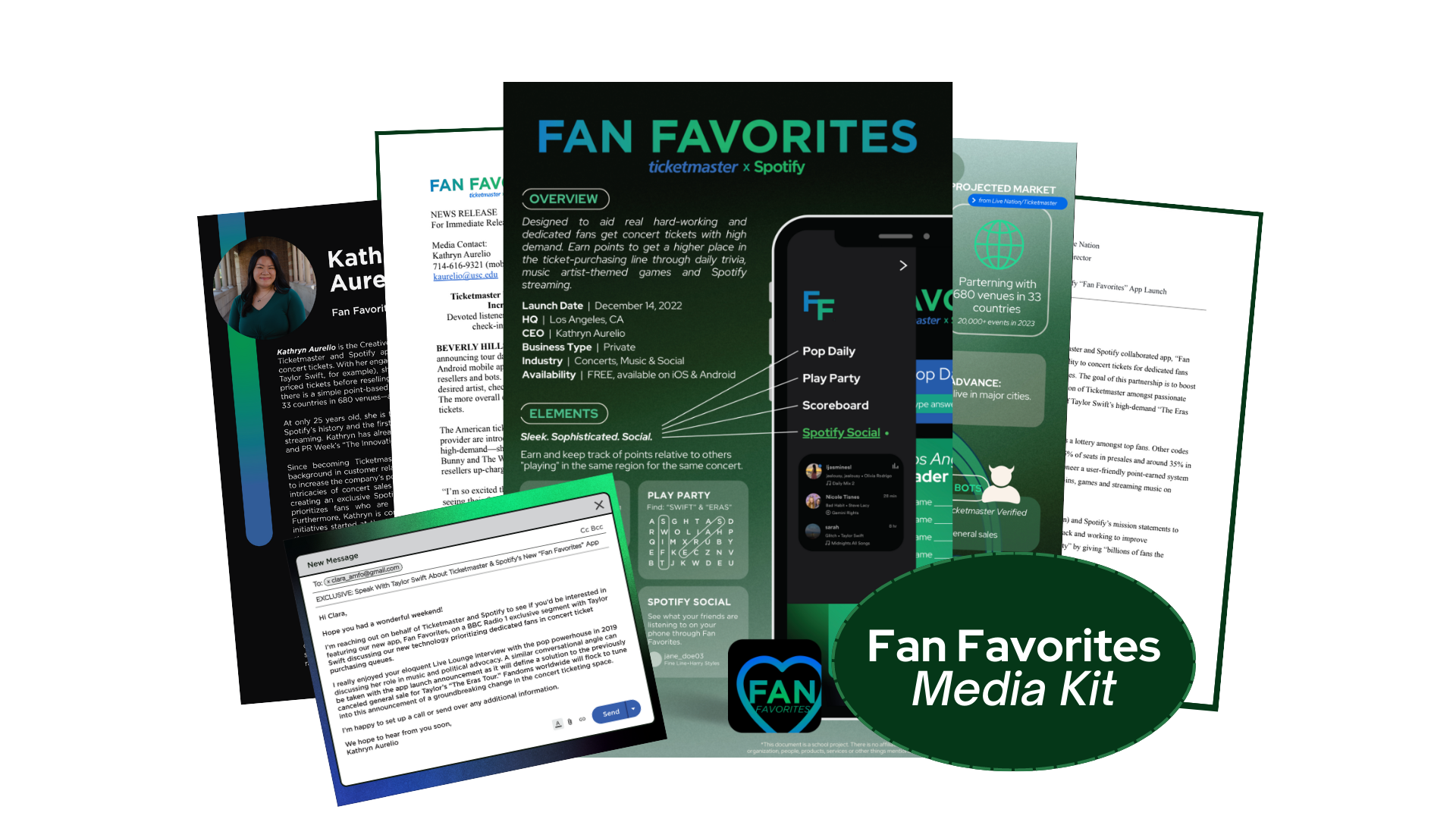 Spotify x Ticketmaster "Fan Favorites" Press kit
