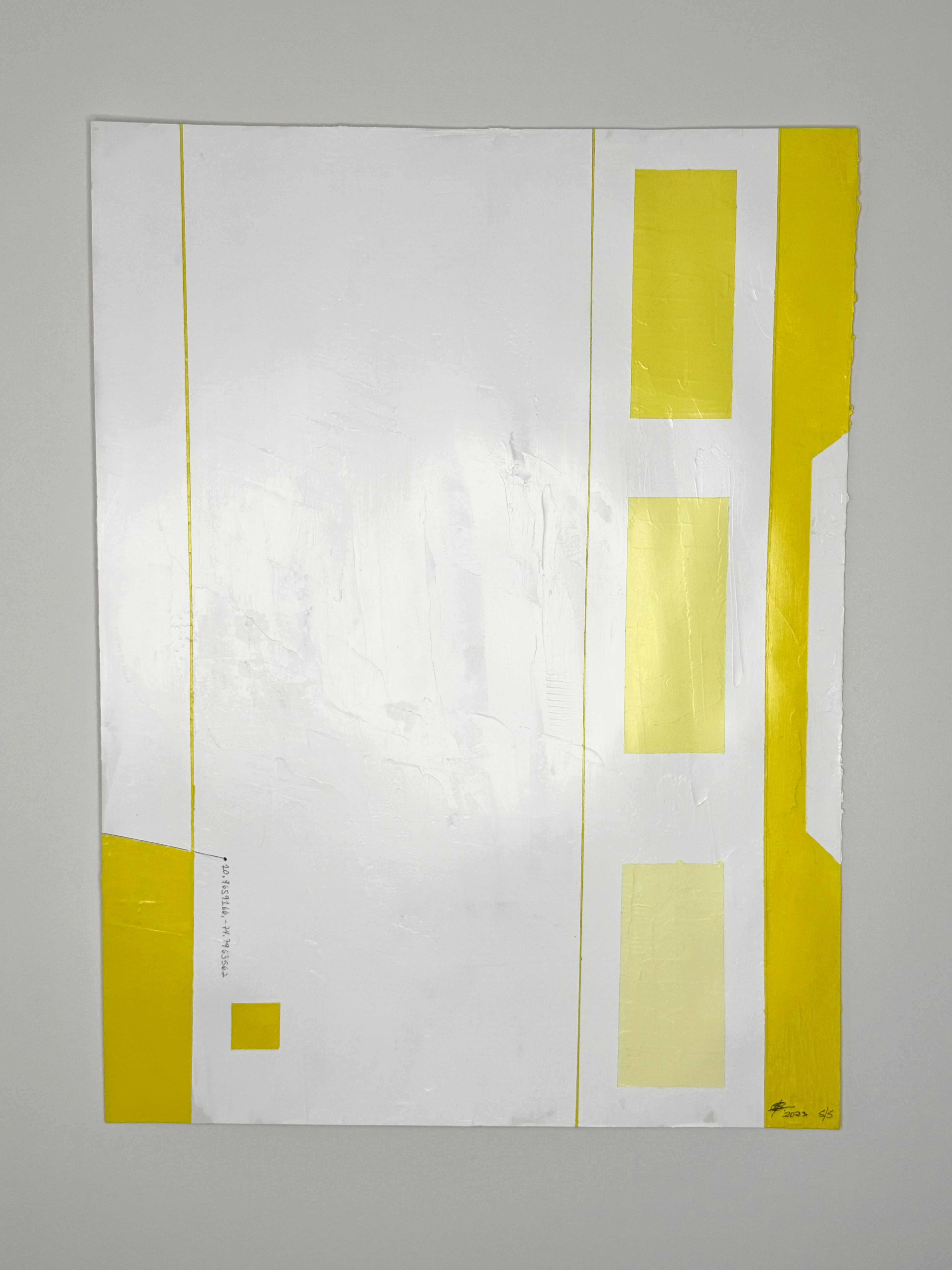 Finding Joy in the void: "Manzana". Acrylic painting. 18x24 in (45.72 X 60.96 cm)