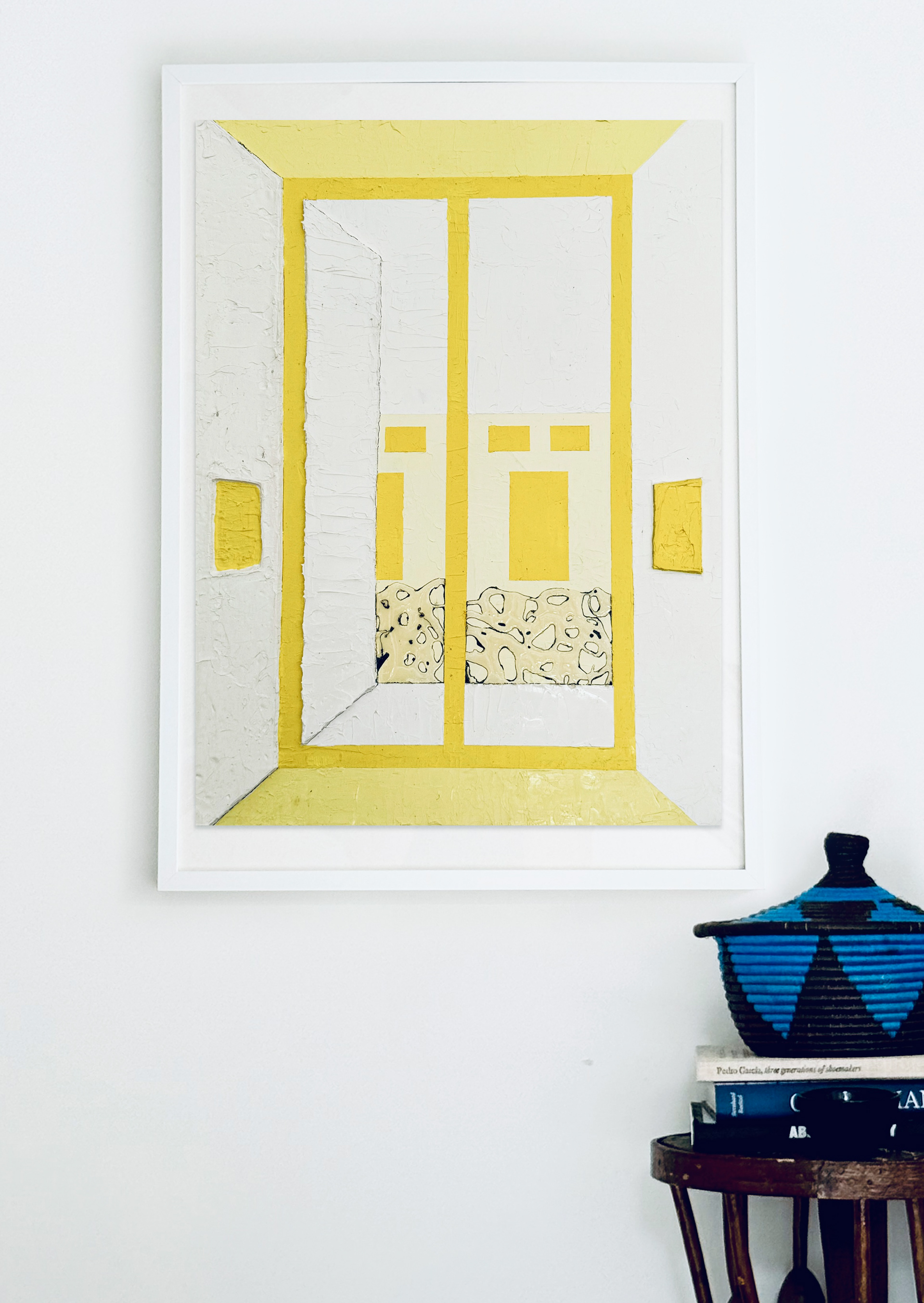 Finding Joy in the void: "Reyes". Oil painting framed. 18x24 in (45.72 X 60.96 cm)