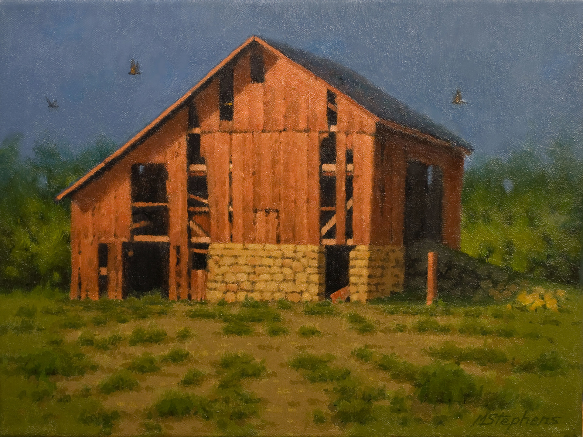  Aged Barn  Oil  12" x 16"