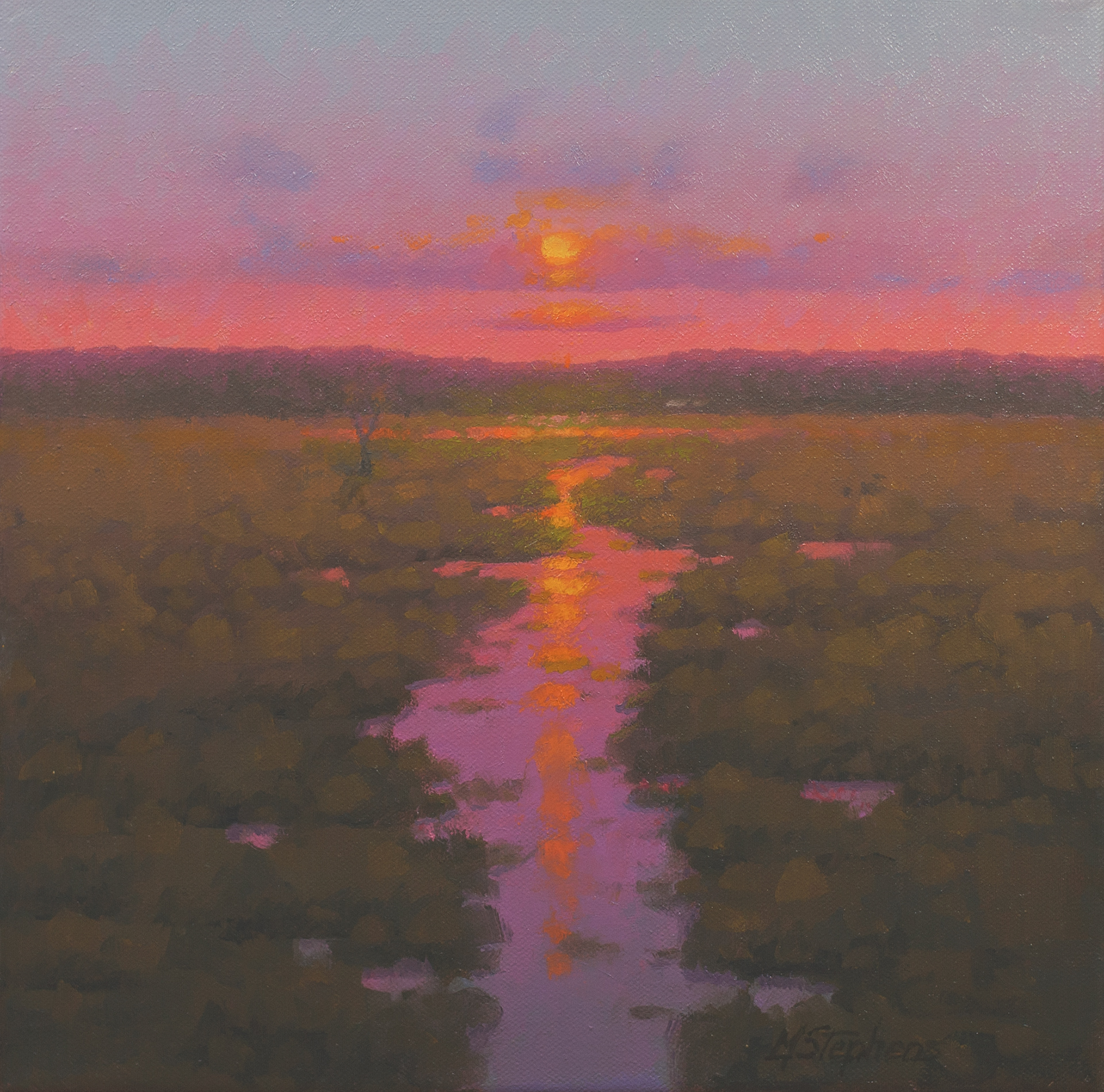 Flint Hills Reflections   Oil   12" x 12"