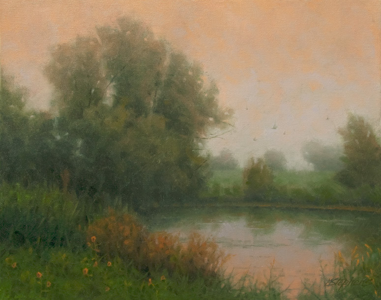 Misty Pond   Oil   16" x 20"