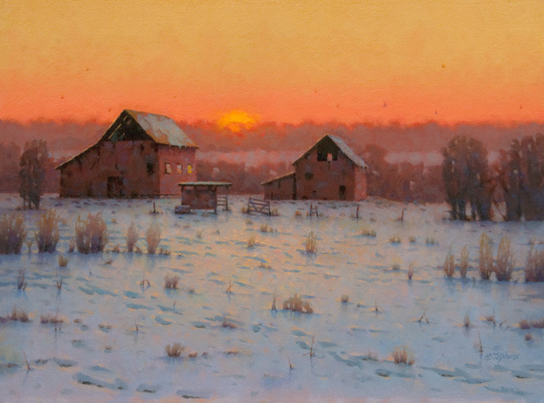 Winter Sunrise   Oil    18" x 24"   SOLD