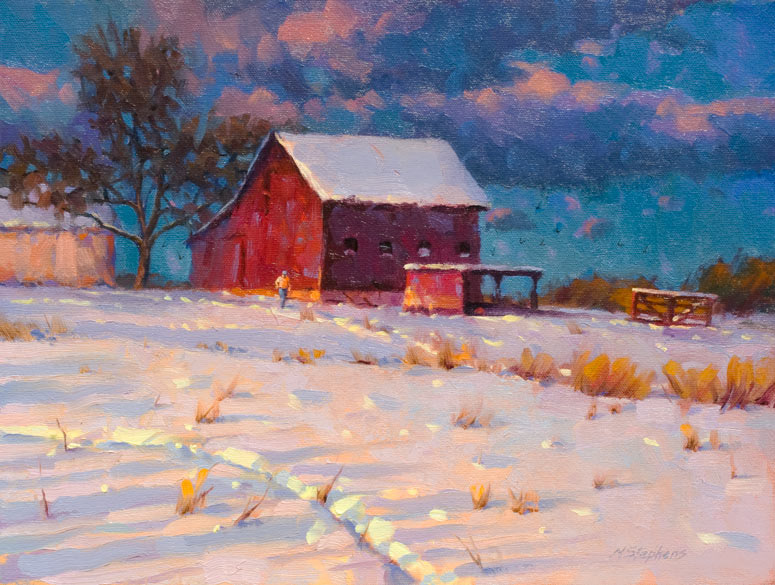 Lenexa Winter   Oil   12" x 16"